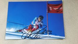 Foto A4 Autogramm Alberto Tomba
