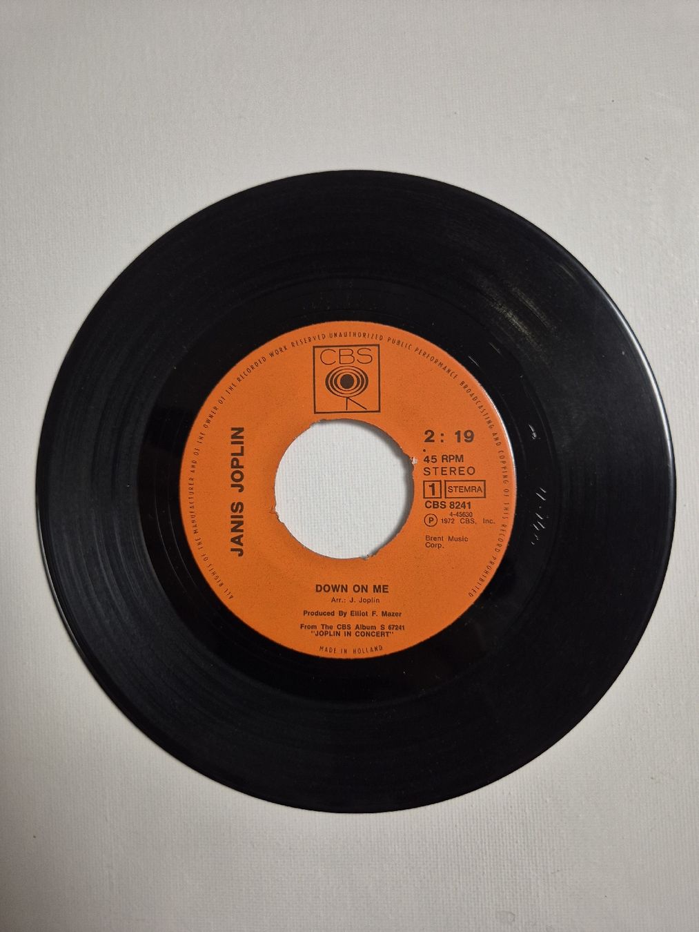 Dischi in vinile: Janis Joplin -  Down On Me/ Bye Bye Baby -  Single 7 – Nuovo (secondo la descrizione) da Uster venduto da newwave0 2