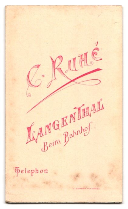 Fotografie & Manifesti: Fotografie C. Ruhe, Langenthal, Elegante – Usato da Berlin venduto da bartko-reher 1