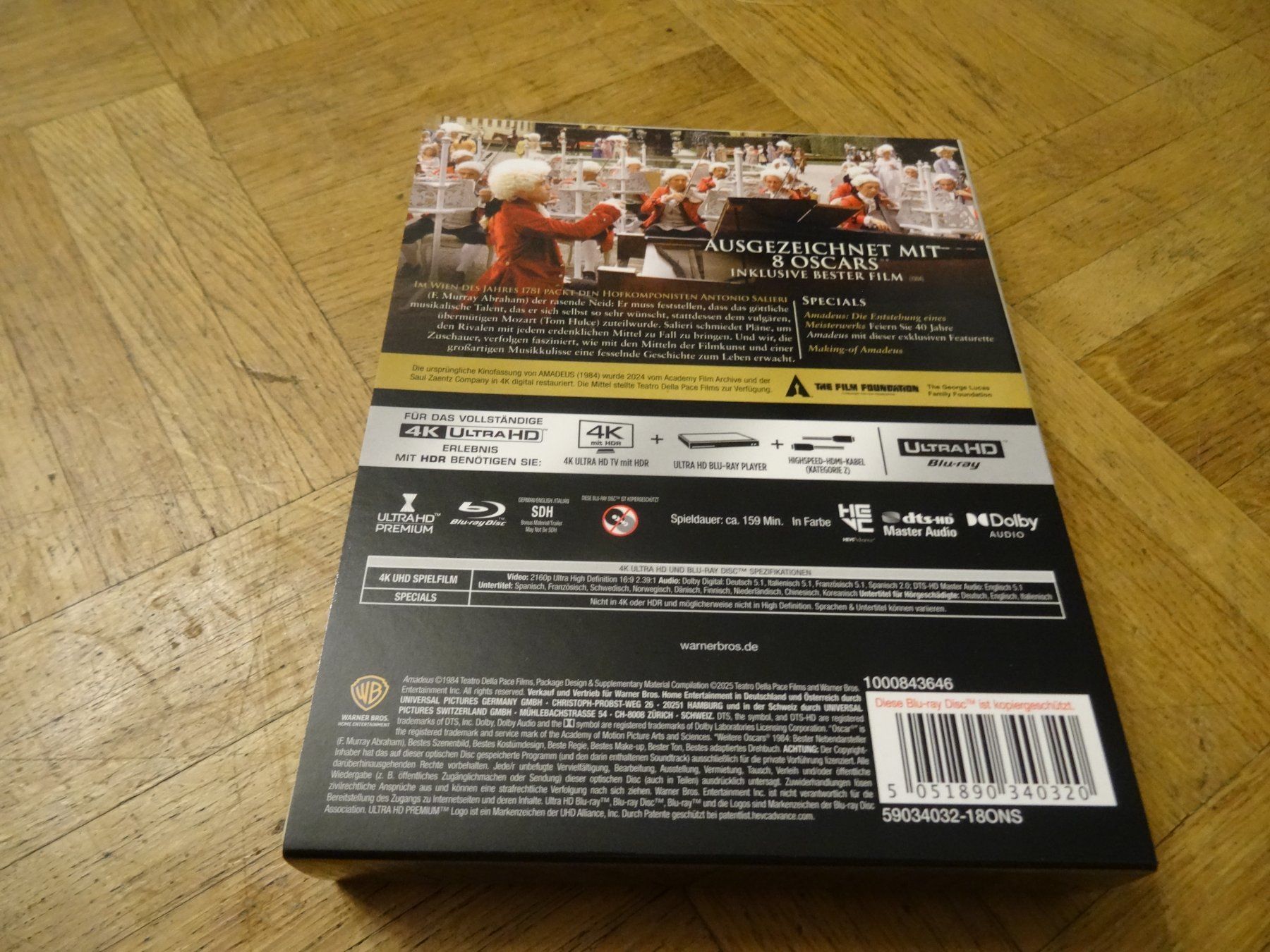 Tutti i DVDs: Amadeus Limited Collector's Edition 4K UHD Blu-ray – Usato da Olten venduto da Disc-Verkauf 1