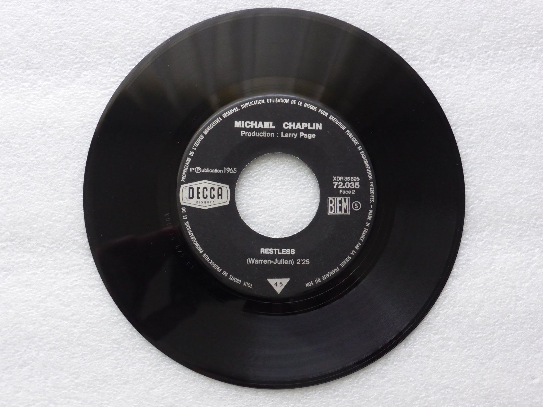 Schallplatten: Vinyl Single   MICHAEL CHAPLIN – Gebraucht aus Küssnacht am Rigi von Mondkinder 2
