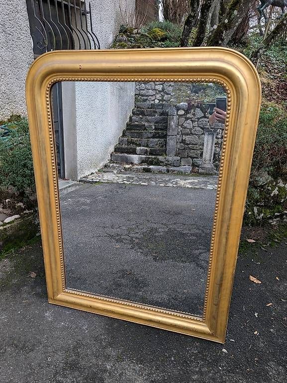 Specchi: Ancien Miroir Louis Philippe perlé doré – Usato da Nyon venduto da ERIC1260 1
