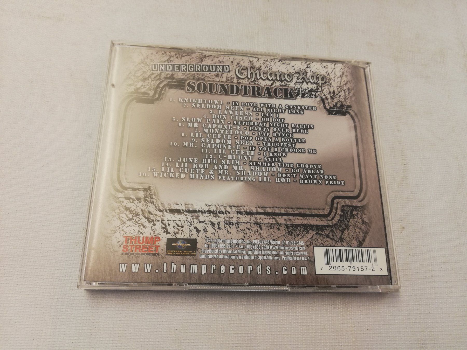 CD: UNDERGROUND CHICANO - RAP SOUNDTRACK – Usato da Bern venduto da Vinylsound.ch 1