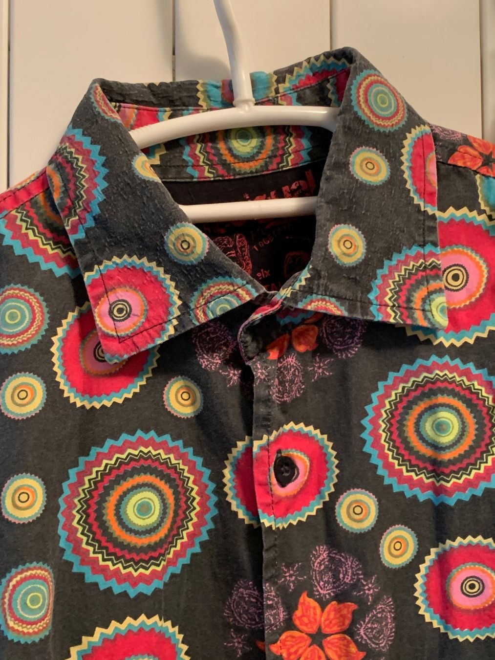 Desigual Camicette: farbenfrohe Desigual Hemdbluse, Gr. L – Usato da St. Gallen venduto da Miousch 1