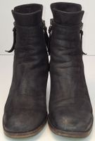 GIDIGIO Damen Leder Stiefeletten Schwarz Gr. 38