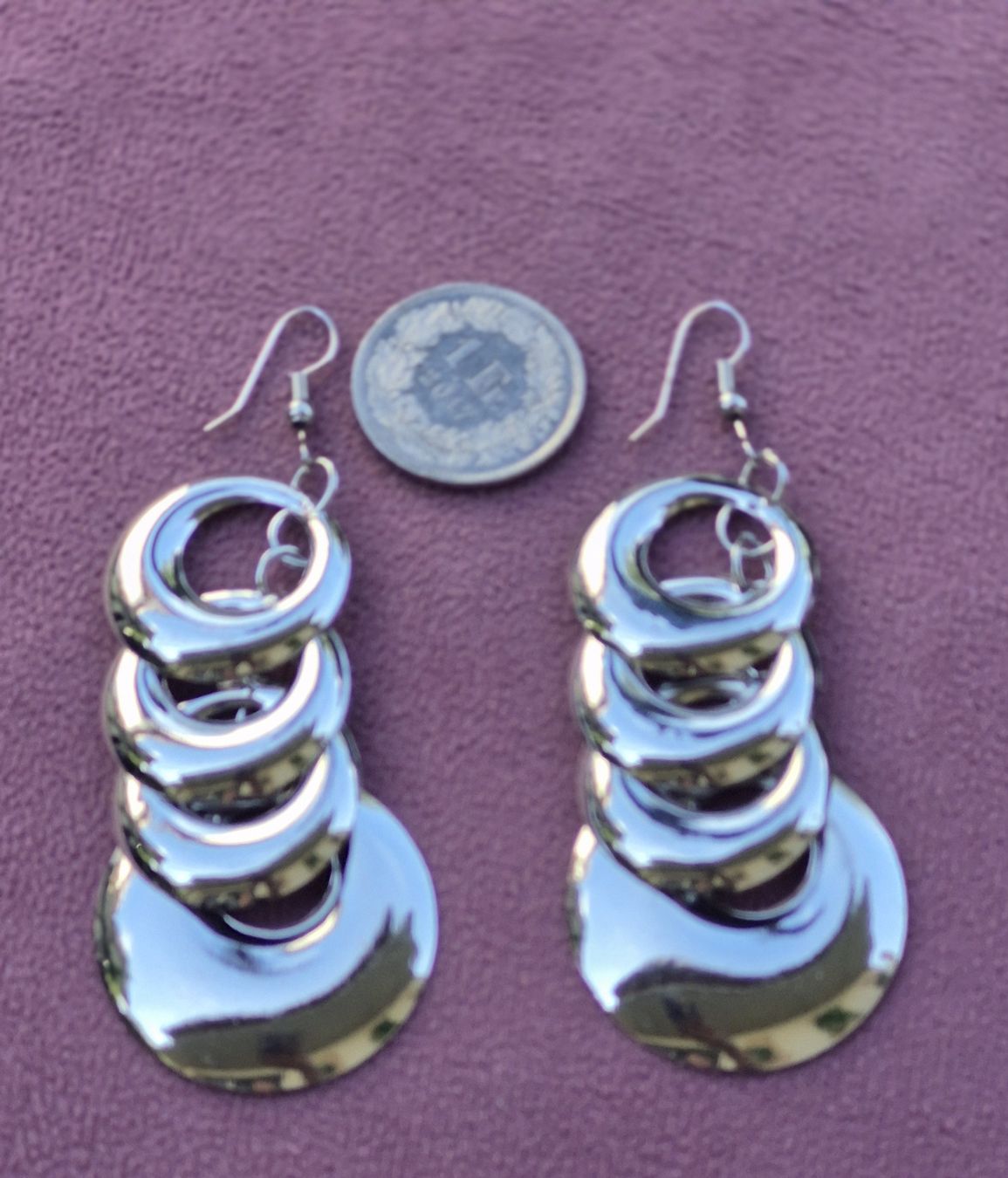 Boucles d'oreille: Orecchini pendenti argento cerchi multipli donna – Neuf (Voir description) à Giubiasco par Stefaniav 3