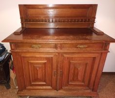 Buffet Gründerzeit Massivholz Eiche antik ca. 1880-1890