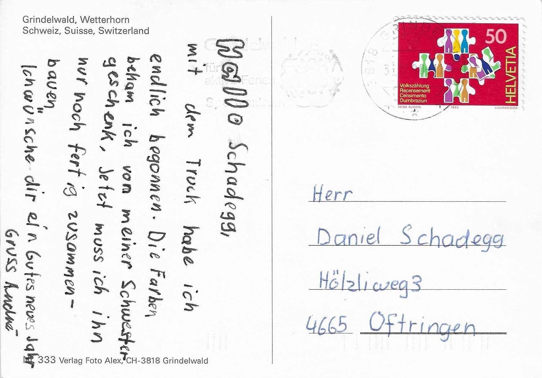 Cartoline postali: Grindelwald BE – Usato da Rothrist venduto da Stranglehold 1