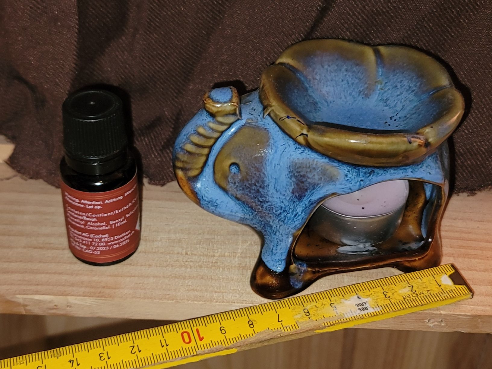 Kerzenständer: Keramik Elefant, Duftöl Rose & Peony, Ceramic aroma diffuser – Gebraucht aus Zollikerberg von Nice_Name 2
