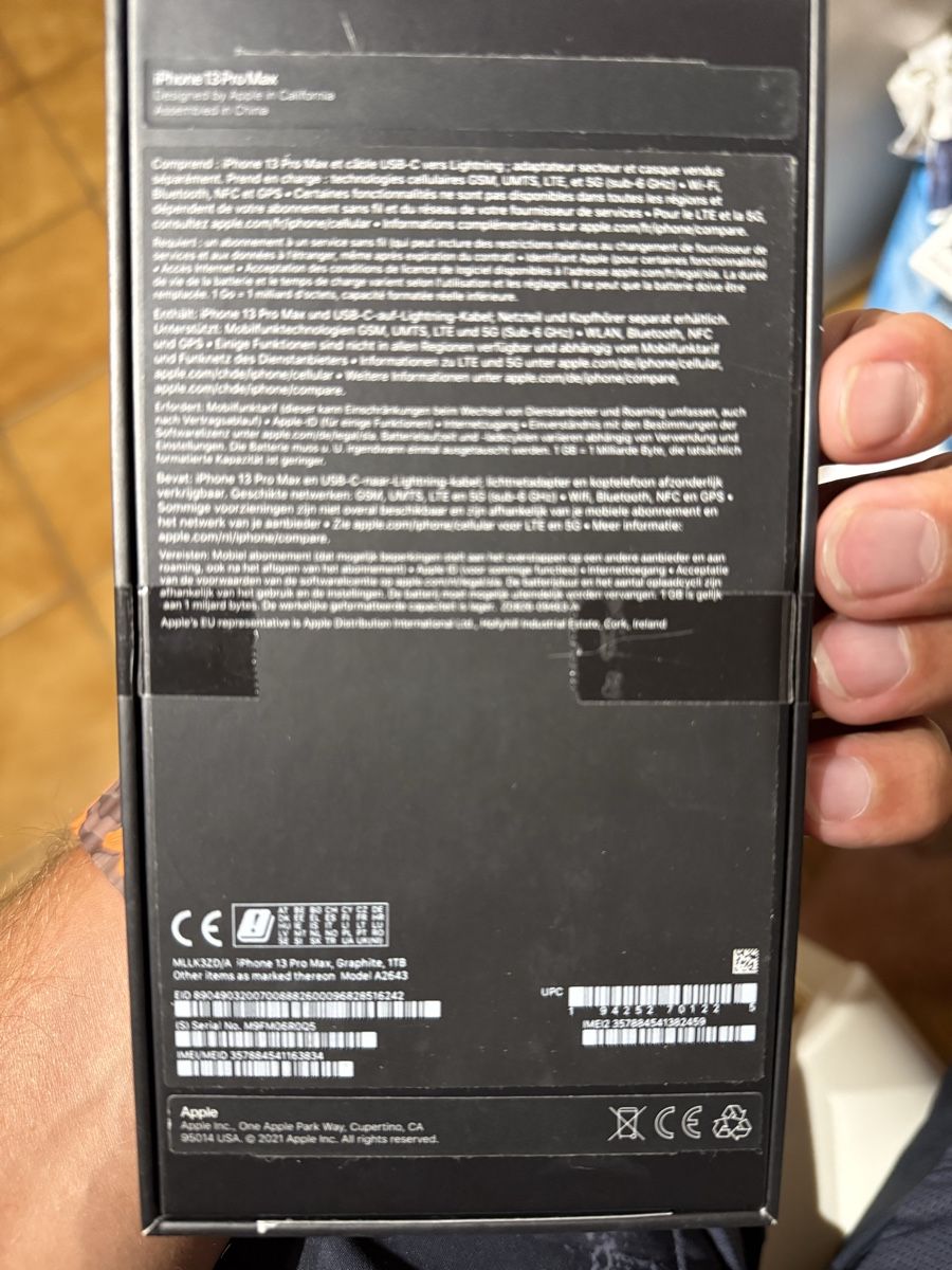 Apple Portables: iPhone 13 Pro Max 1Tb batt 86%  Graphite état excellent  – D'occasion à Le landeron par tit_w6xq 4