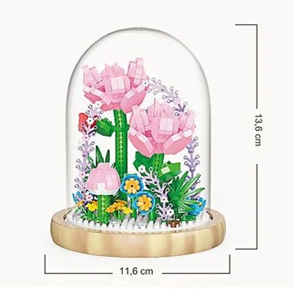 Kit di costruzioni: Blume im Glas: Lily Rose / Mini-Bausteine – Nuovo e nell'imballaggio originale da Meisterschwanden venduto da Bigi1 2
