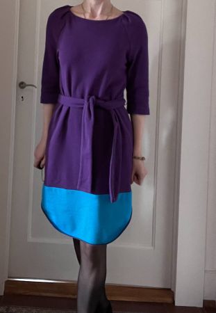 Magnifique robe cocktail S coton violet