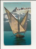 AK 1913 Barque du Leman et Dent du Midi