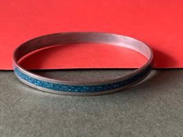 Armreifen mit Türkis-Einlage (Silber)