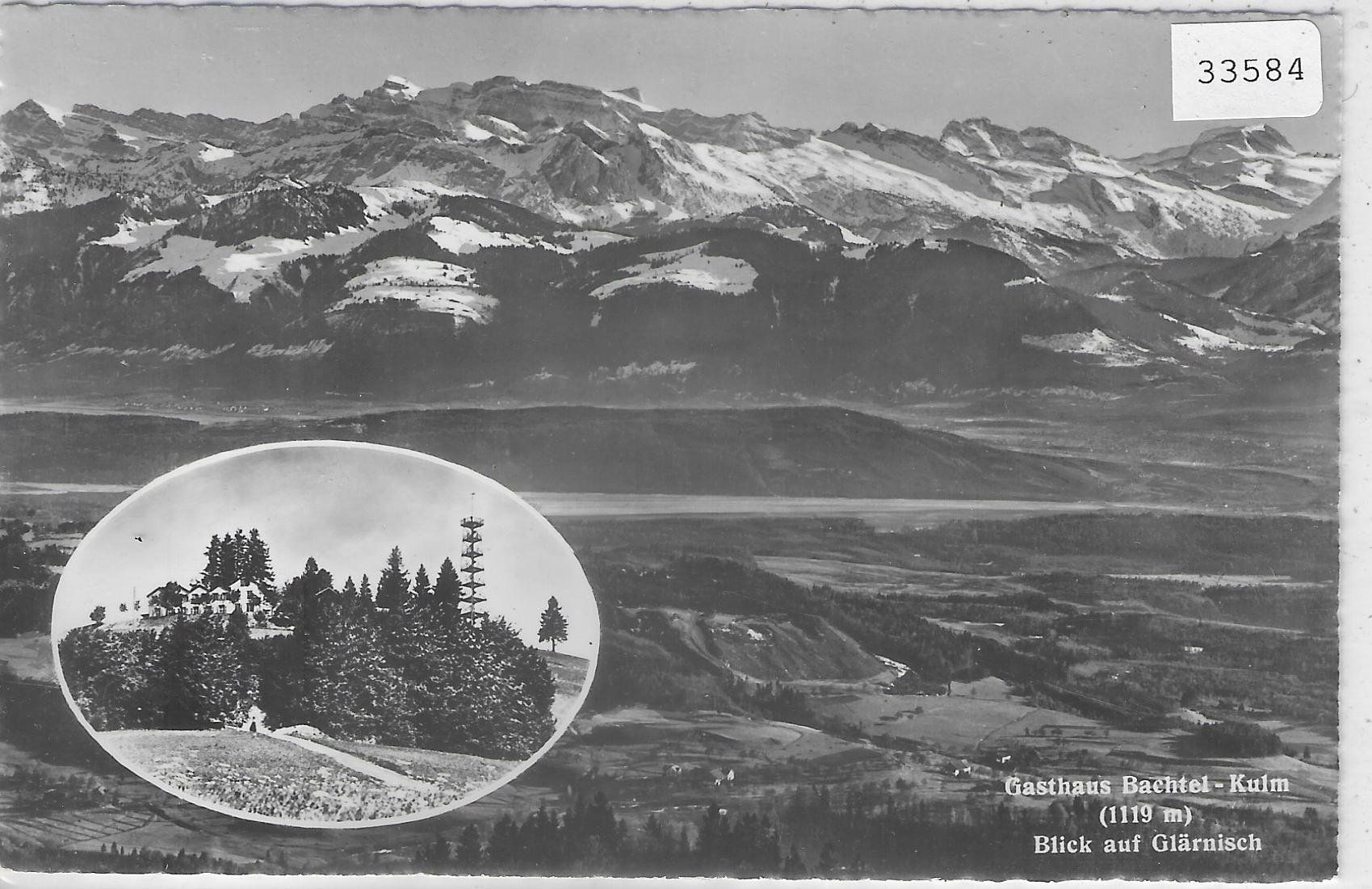 Cartoline postali: Gasthaus Bachtel-Kulm - Blick auf Glärnisch – Usato da Ettingen venduto da Kartenplanet
