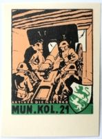 Soldatenmarke 2.WK, Munitions Kolonne 21, ges, Wi Trsp 54-2