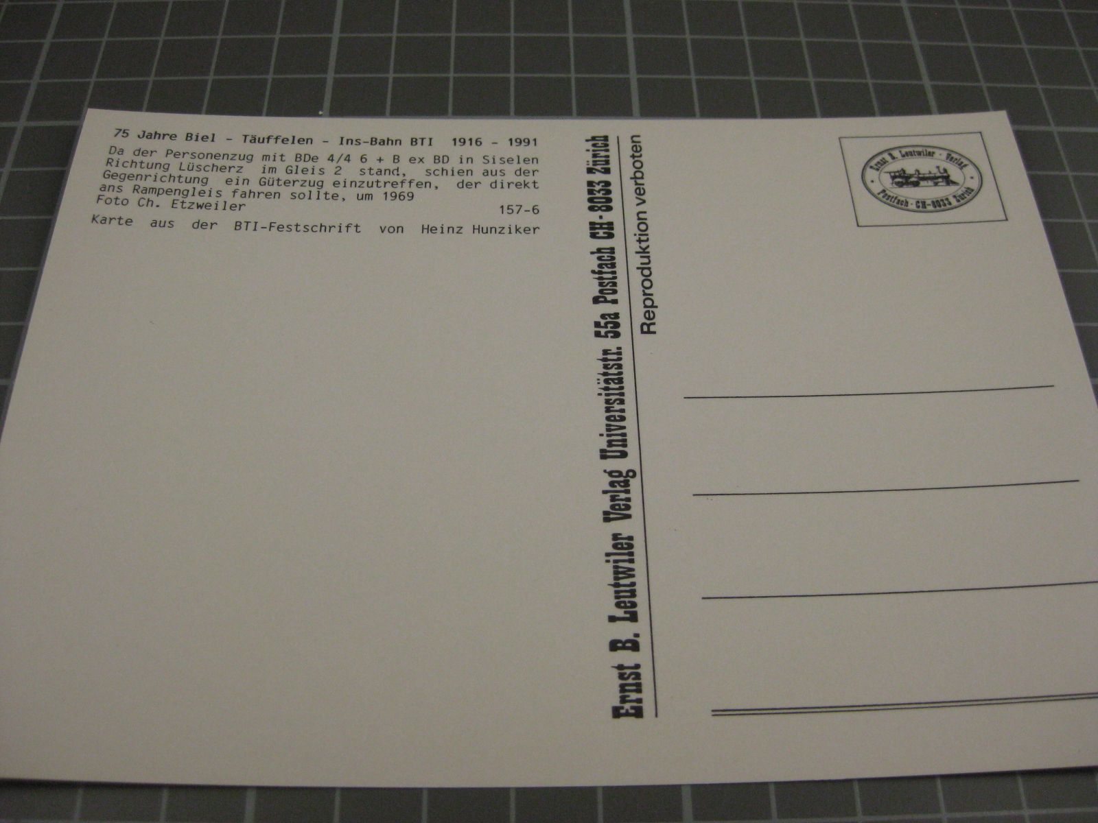 Cartoline postali: AK Bahnhof Siselen mit Zug – Nuovo (secondo la descrizione) da Malters venduto da Marosko 1