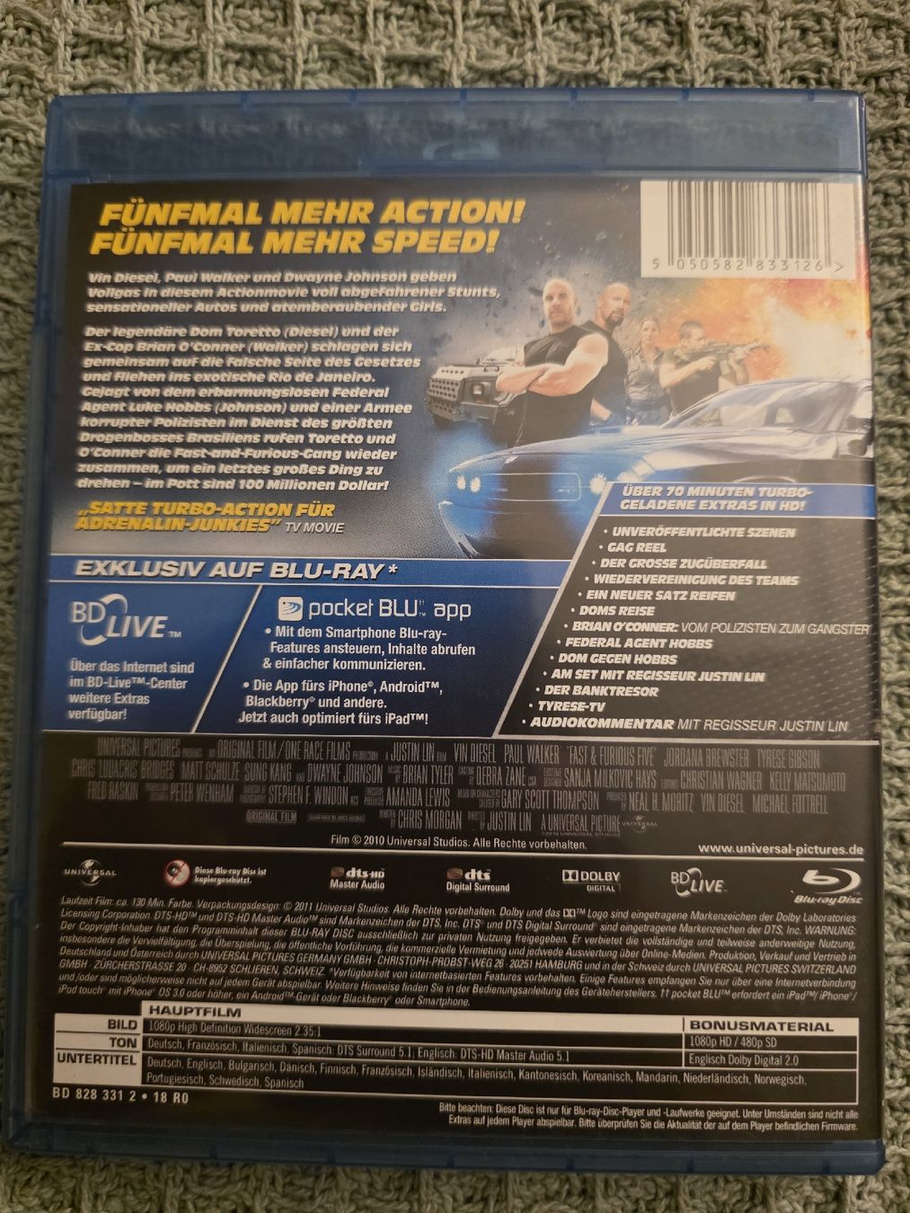 Tous les DVDs: Fast & Furious 5 - Blu-ray – D'occasion à Ellikon a d Thur par razzorblog 1