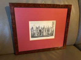 Stampa "The West front of Magdalen college" incorniciata