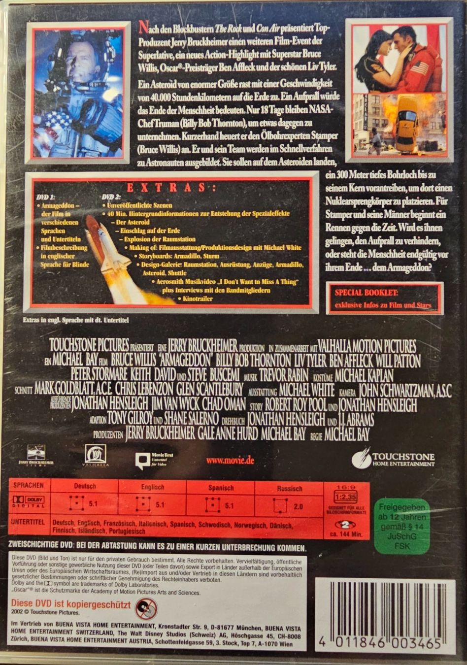 Tutti i DVDs: Armageddon – Usato da Wahlen b. Laufen venduto da Cg10 1
