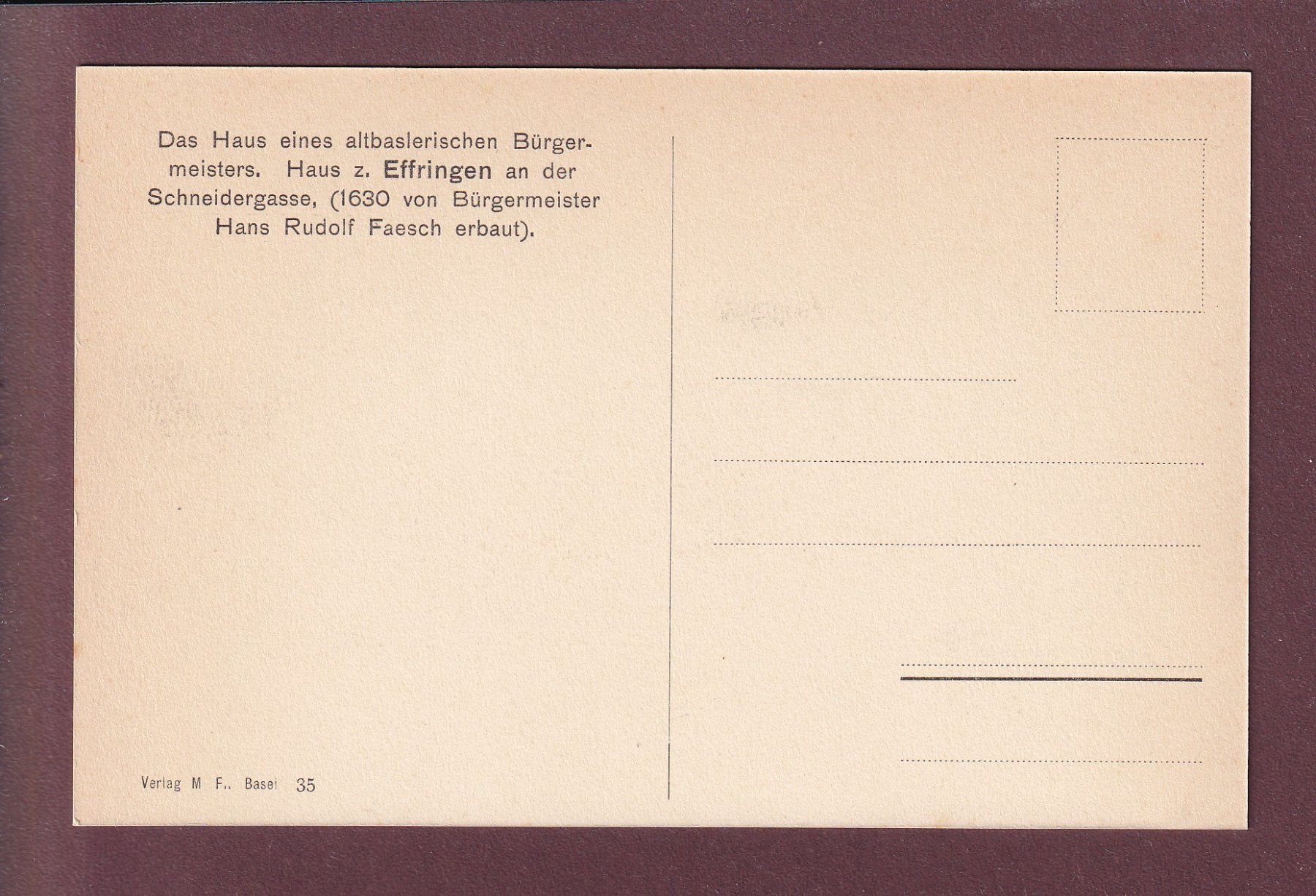 Ansichtskarten: Altes BASEL - Schneidergasse - Leute – Gebraucht aus Pully von nicecards 1