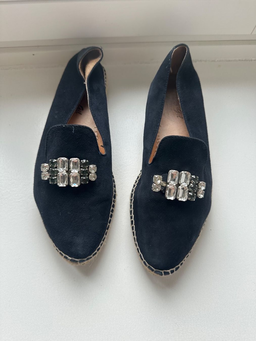 Scarpe da donna: Dunkelblaue Espadrilles mit Glitzerstein – Usato da Uster venduto da Monika_OB