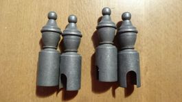4 Zierhülsen, thermopatiniert zu Anuba Band O 18mm