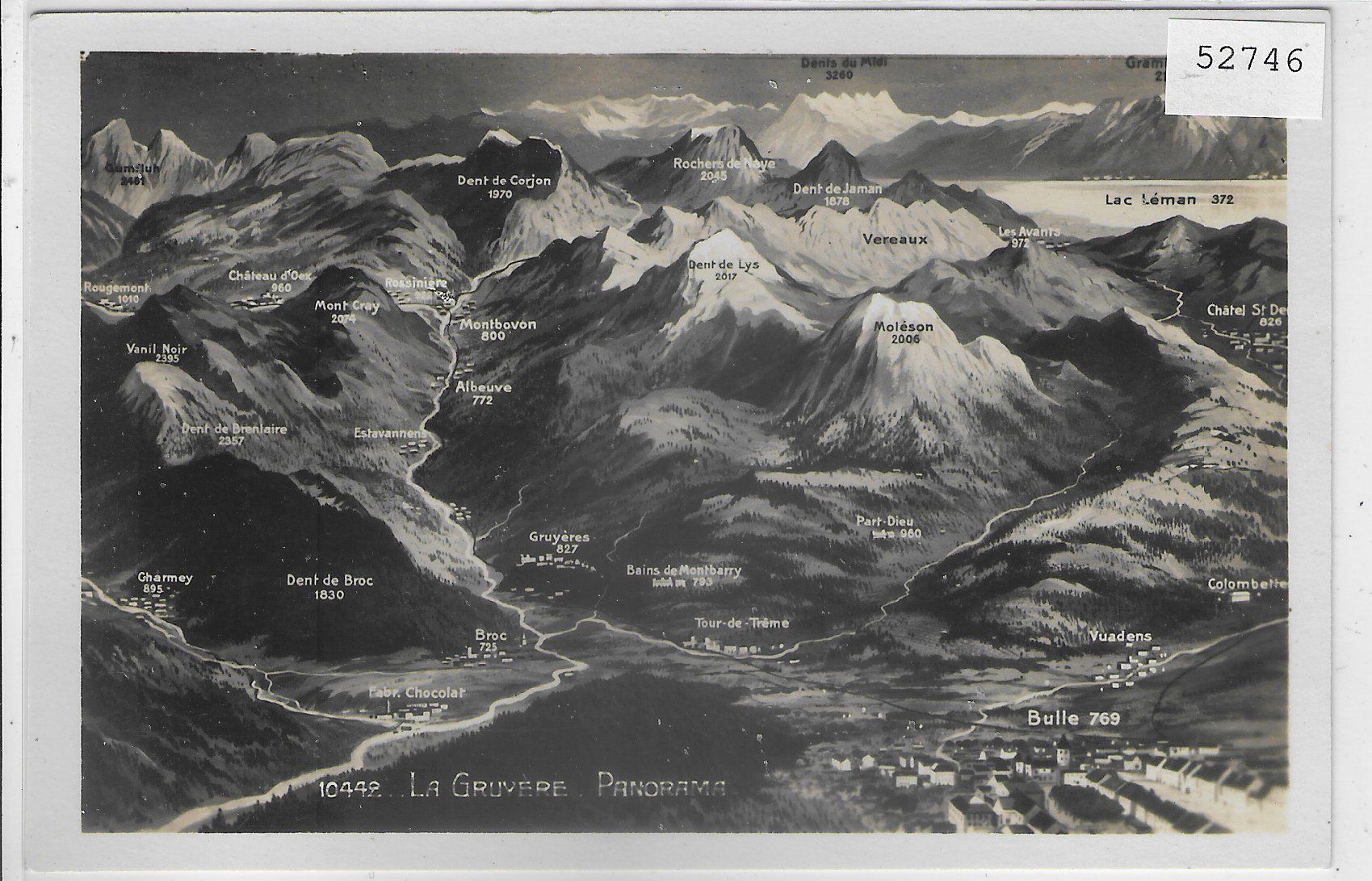 Ansichtskarten: Gruyere - Panorama – Gebraucht aus Ettingen von Kartenplanet