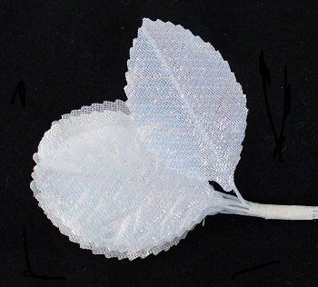 Tutte le decorazioni: Blatt weiss irisierend 20 x 40mm – Nuovo (secondo la descrizione) da Schlatt TG venduto da kreativ-atelier