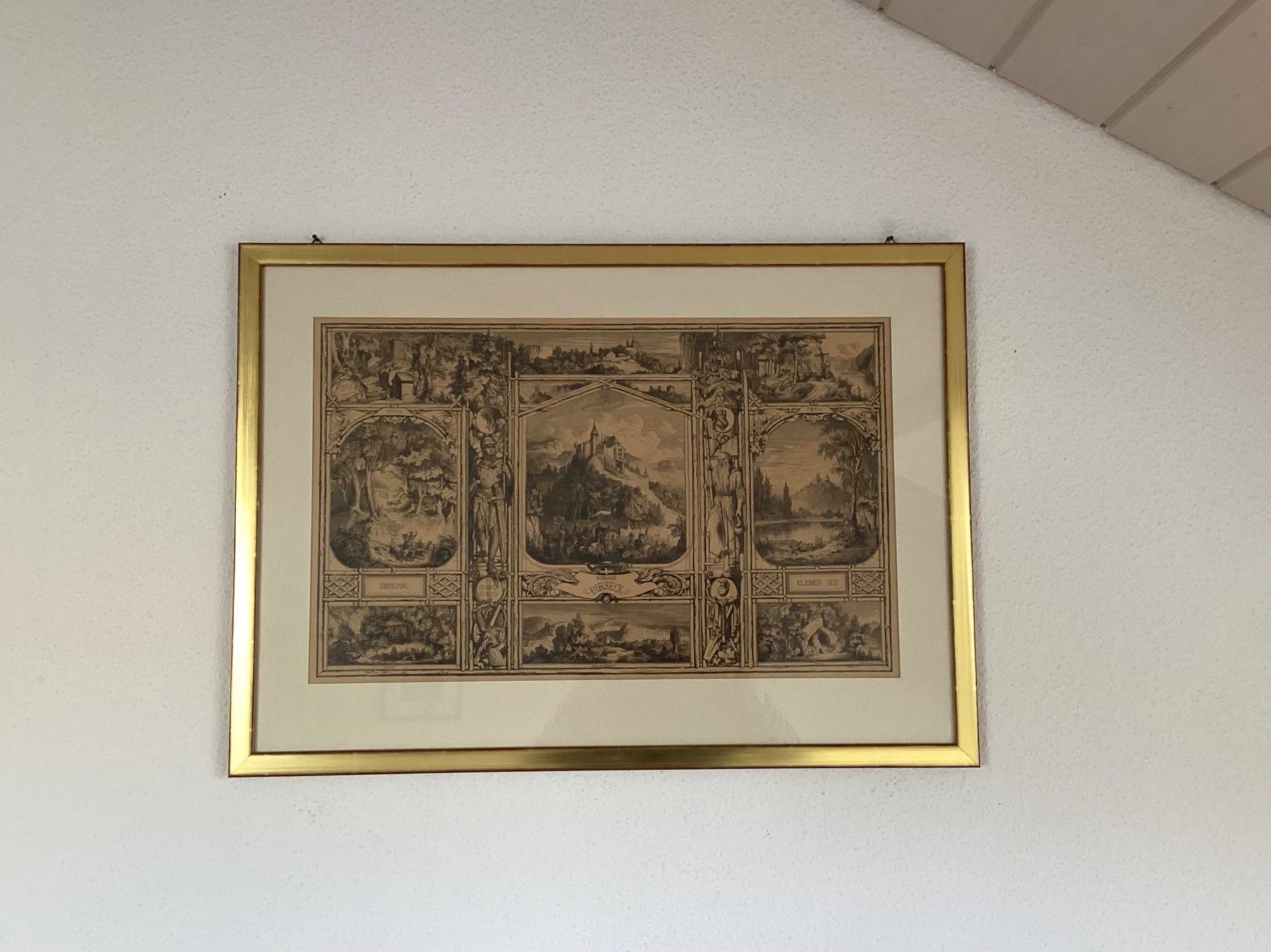 Xilografie: Arlesheim Holzschnitt Karl Jauslin 1875 – Usato da Reinach BL venduto da Linda013 1