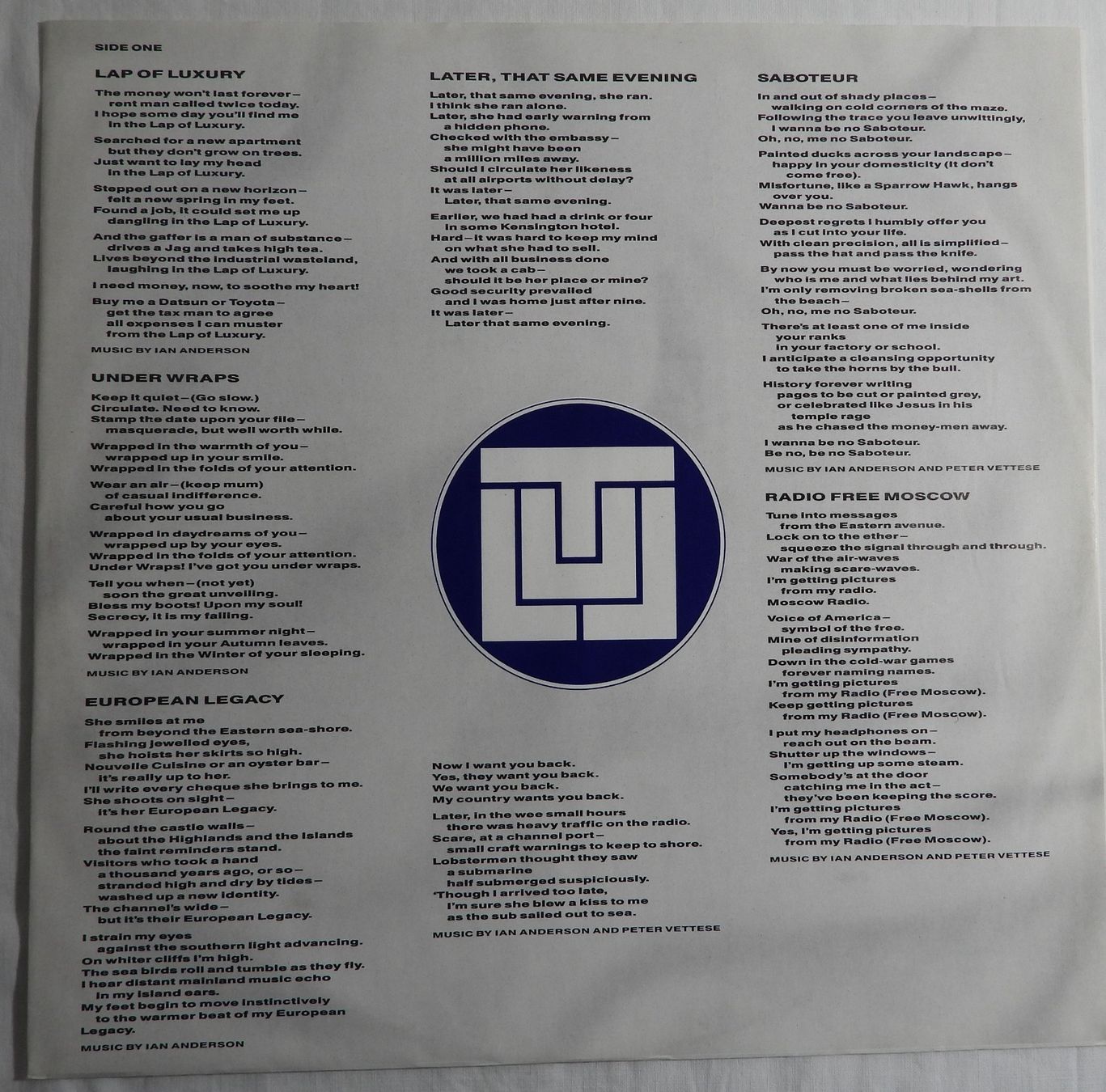 Vinyles: JETHRO TULL UNDER WRAPS LP 1984 – D'occasion à Dübendorf par mar_85sd 2