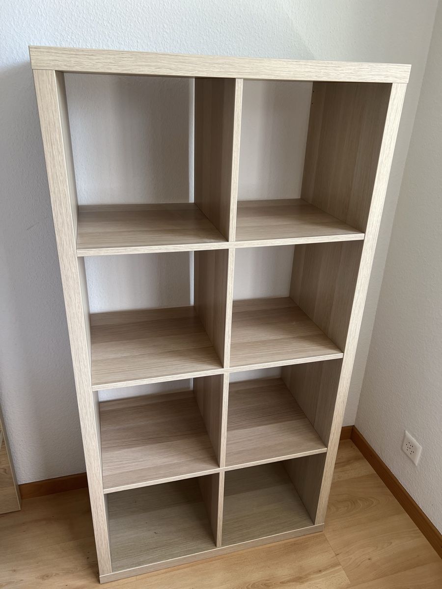 Scaffali: IKEA Kallax shelf unit oak effect 8 compartments used – Nuovo (secondo la descrizione) da Zürich venduto da nic_8gfn