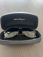 Salvatore Ferragamo Aviator Sunglasses Gold Tone Black Good 