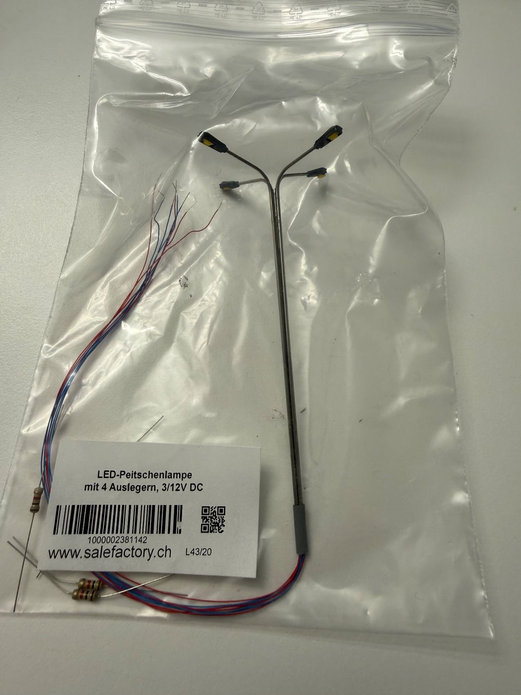 Modelleisenbahnen: 4fach Peitschenleuchte LED 11cm / HO – Neu (gemäss Beschreibung) aus Jonschwil von sutfra12
