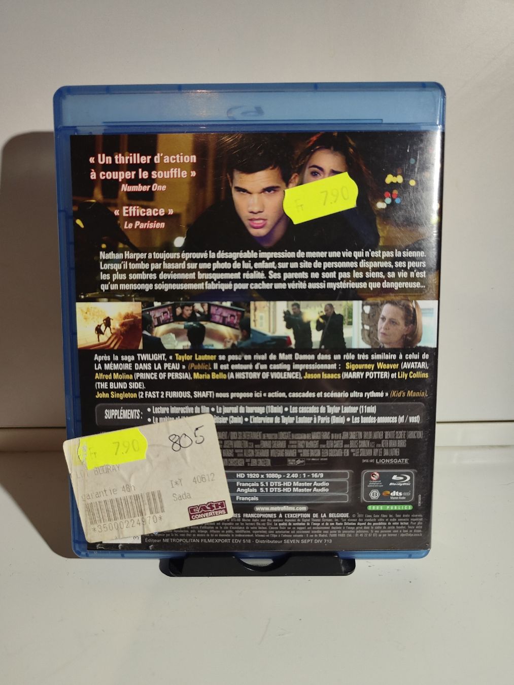 Tutti i DVDs: Taylor Lautner - Identité Secrète Blu-ray FR-EN – Usato da La Tour de Peilz venduto da Dejobokin 1