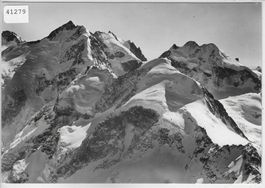 Flugaufnahme Piz Bernina, Piz Morteratsch - Swissair Photo