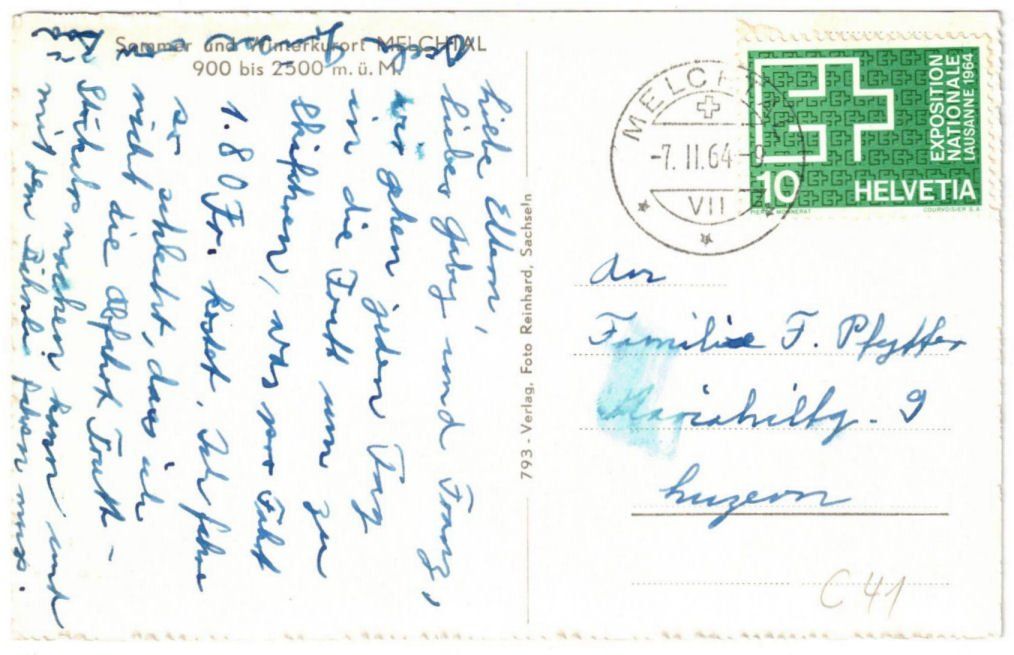 Cartoline postali: Melchtal - Luftseilbahn Rütialp – Usato da Binningen venduto da Mountainrider 1