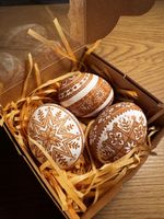 Ostereier geätzte Pysanka 3-er Set