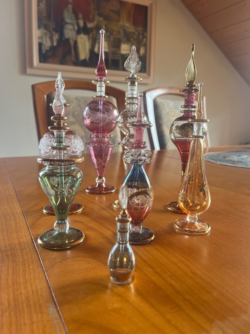 Flaconi: Sammlung aus 8 ägyptischen Parfum- oder Duftölflakons Glas – Usato da Balterswil venduto da AndreaBlume10 6