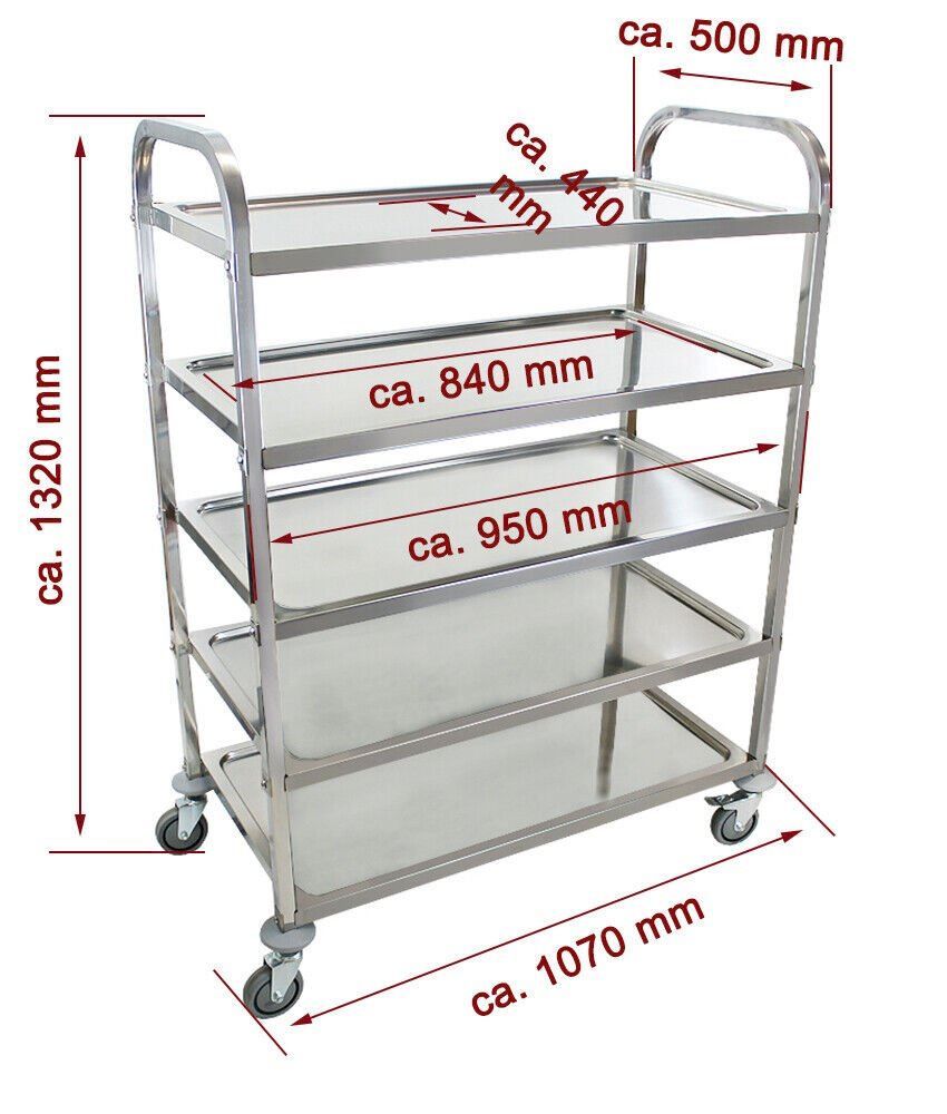 Altro per Gastronomia & Hotel: Beeketal BSW-5a Edelstahl Servierwagen – Nuovo e nell'imballaggio originale da Bottighofen venduto da zaap 3