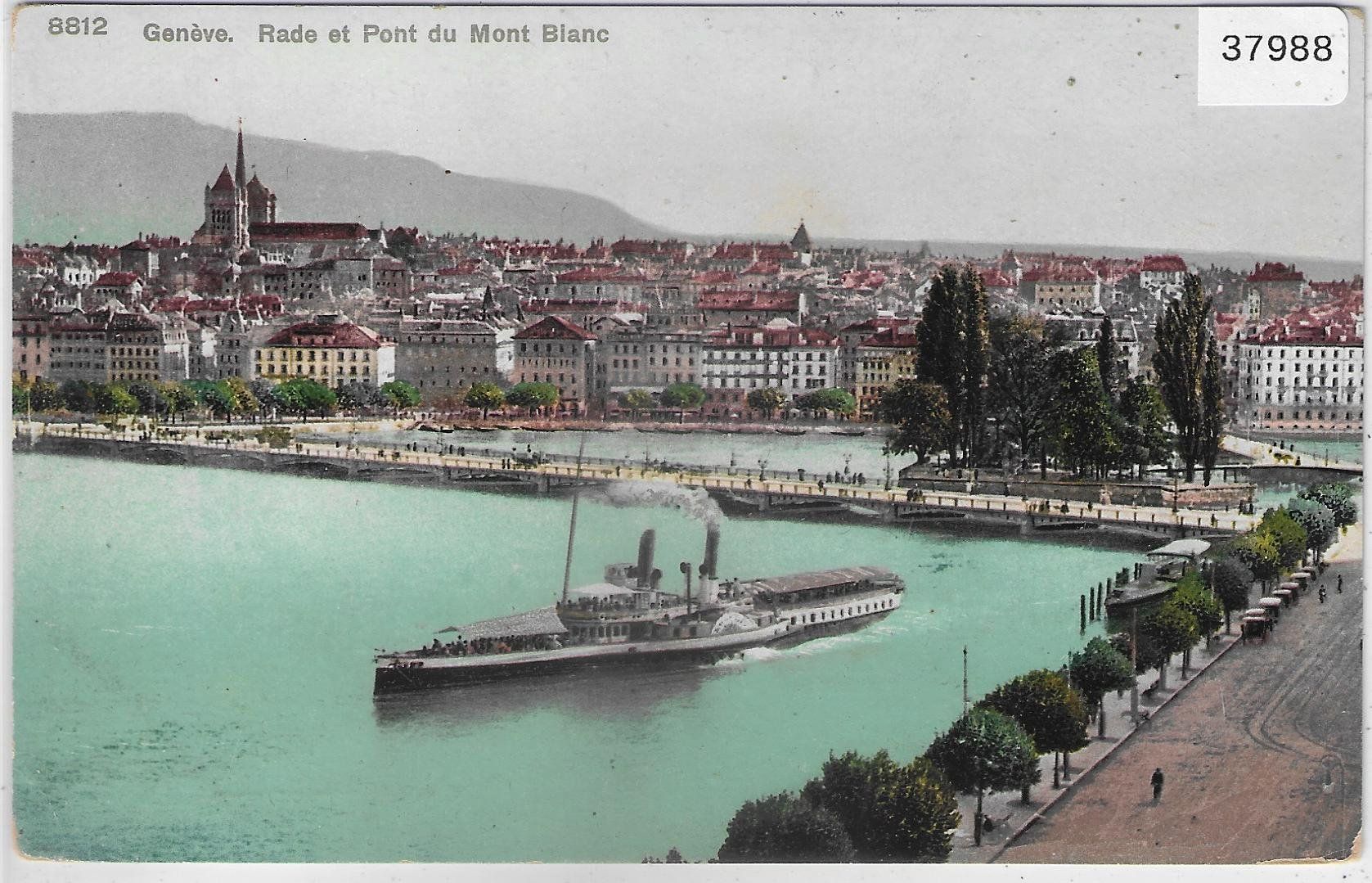Cartoline postali: Geneve - Rade et Bateau Dampfschiff - Litho – Usato da Ettingen venduto da Kartenplanet