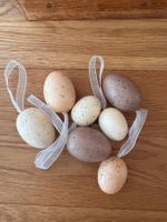 7er Set: Hübsche Ostereier zum Aufhängen, Deko für Ostern