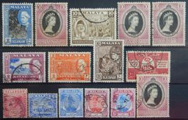 Malaysische Staaten British Lot mit alten Werten IX