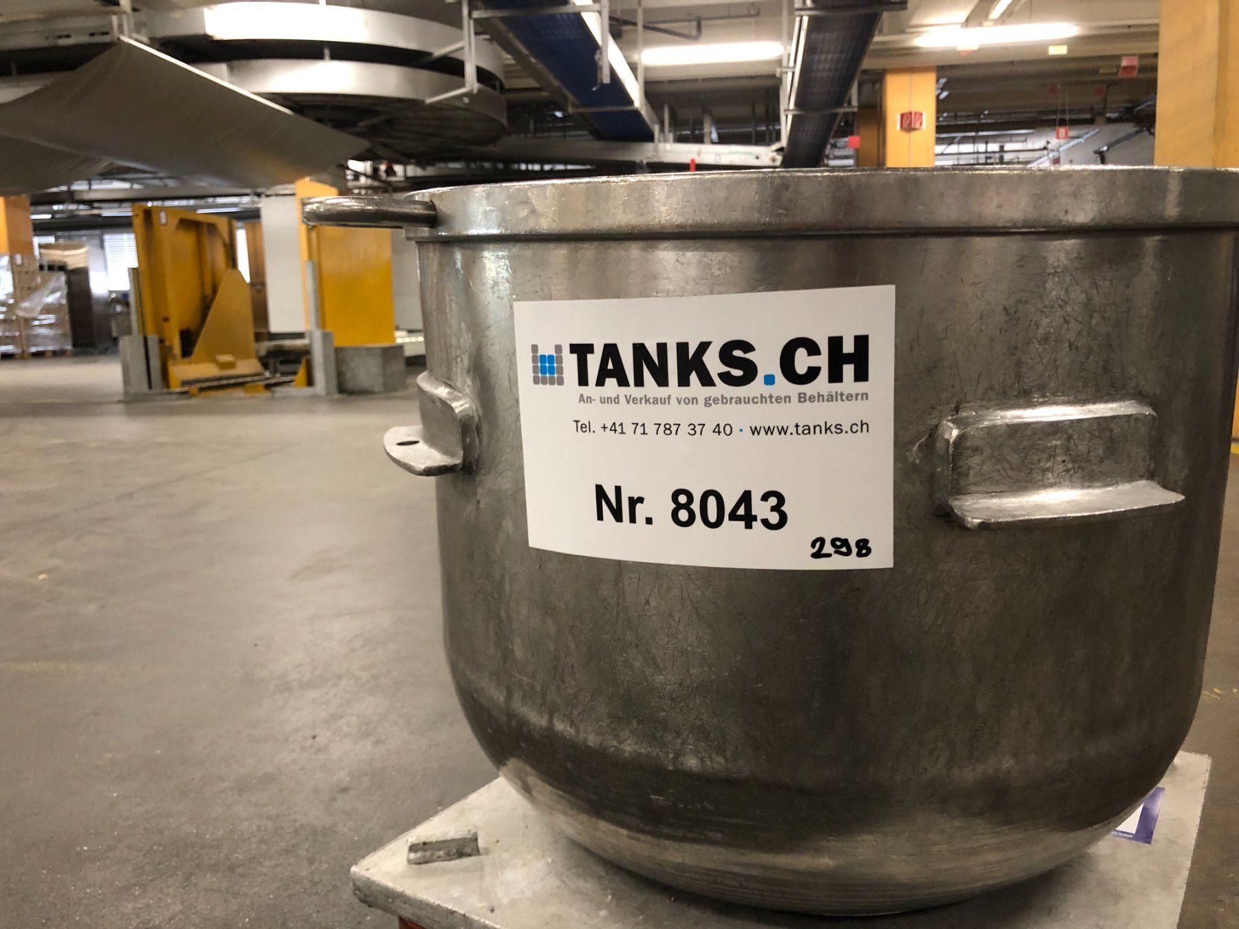 Schalen: 90 Liter Edelstahlschüssel mit passendem Rollwagen – Gebraucht aus Appenzell von OcclineGmbH 2
