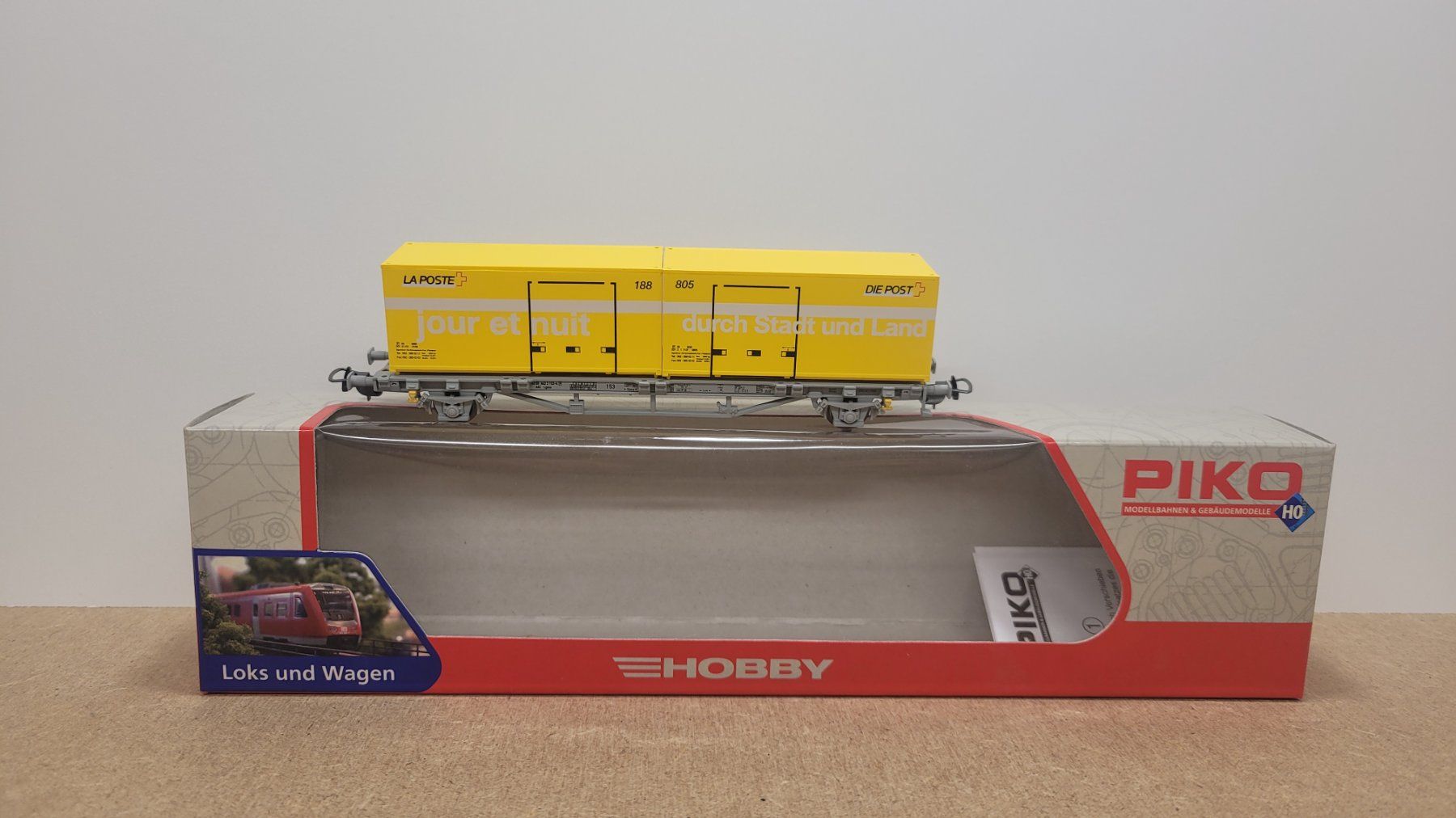 Piko Modelleisenbahnen: Spur H0 Piko "95650" 2achsige Schweizer Postwagen Güterwagen – Gebraucht aus Büsserach von ModellbahnDepot