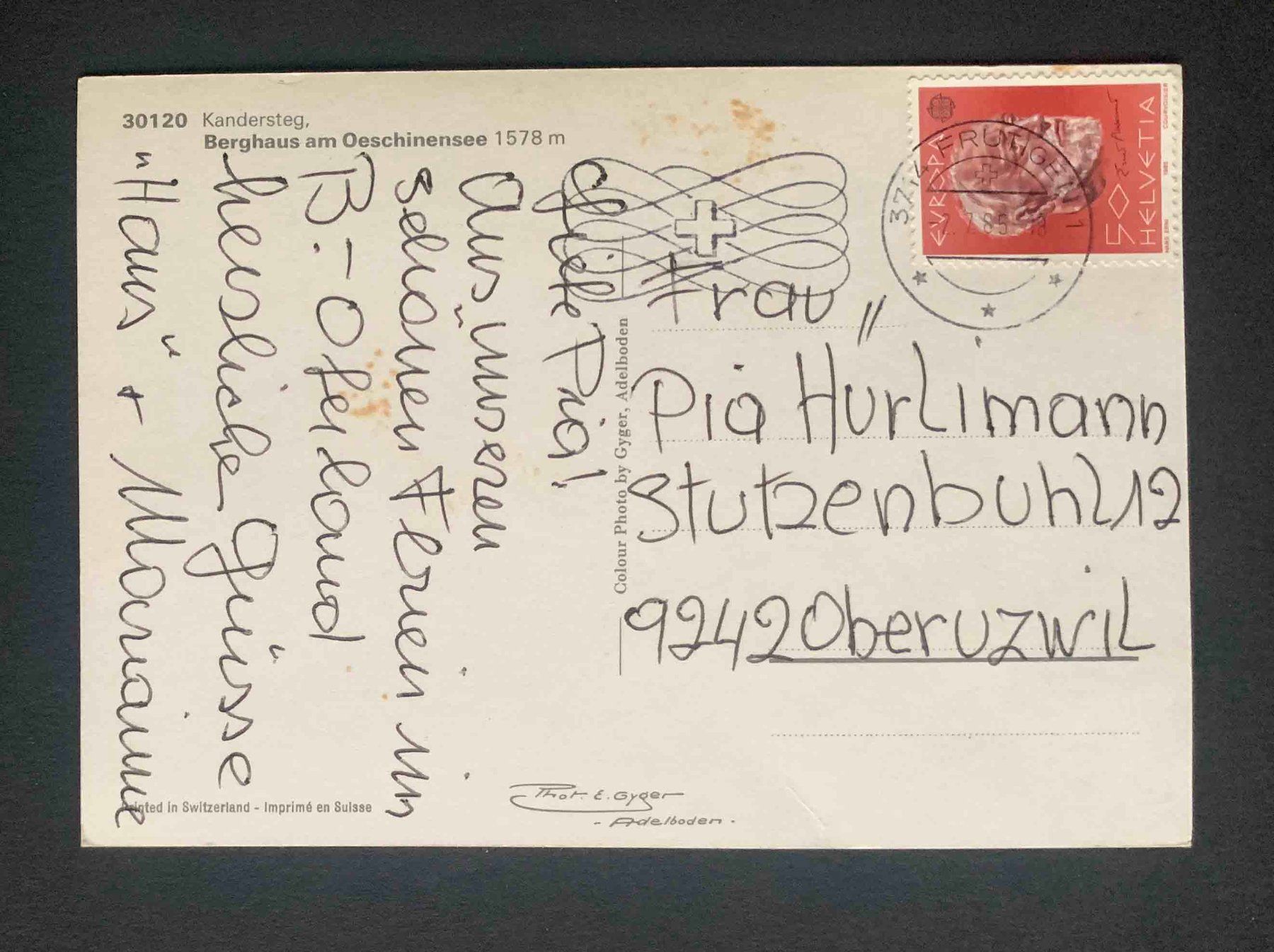 Cartoline postali: AK Kandersteg Berghaus Oeschinensee – Usato da Goldau venduto da artelier1 1