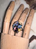 🌟 Milky Lavender Amethyst & Opal Designer Ring Size 57.5 🌟