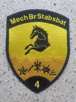 Badge Mech Br Stabsbat 4 schwarz ohne klett