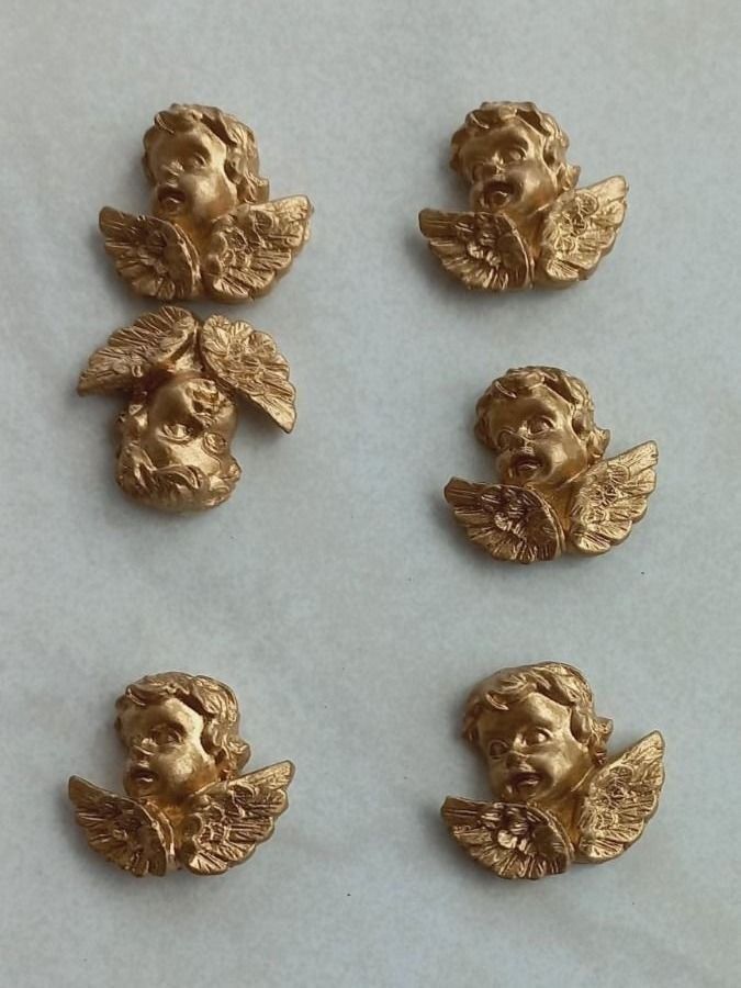 Statuette: 6 Stk. Engel, zum ankleben. – Nuovo e nell'imballaggio originale da Winistorf venduto da acreativ4