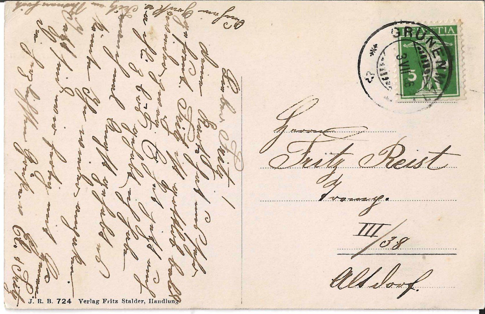 Cartoline postali: Karte Dürrgraben ( Post 1916) – Usato da Zürich venduto da Philacat11 1